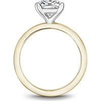 Cushion Cut Diamond Engagement Ring with Mixed Metal Design in Yellow and White Gold by Noam Carver<em> - Choose Your Center Diamond: 1 to 5 Carats, Sustainable Lab-Grown or Natural Earth-Mined</em>