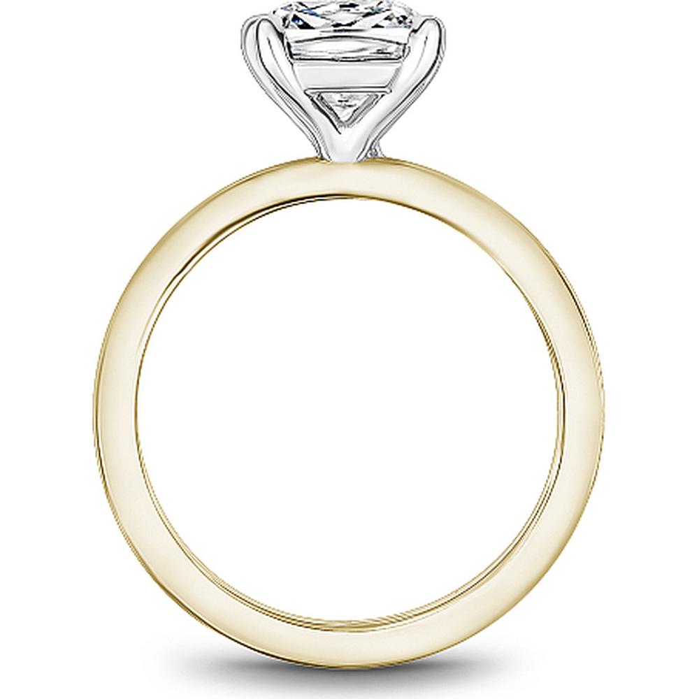 Cushion Cut Diamond Engagement Ring with Mixed Metal Design in Yellow and White Gold by Noam Carver<em> - Choose Your Center Diamond: 1 to 5 Carats, Sustainable Lab-Grown or Natural Earth-Mined</em>