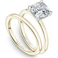 Cushion Cut Diamond Engagement Ring with Mixed Metal Design in Yellow and White Gold by Noam Carver<em> - Choose Your Center Diamond: 1 to 5 Carats, Sustainable Lab-Grown or Natural Earth-Mined</em>