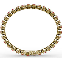 Cushion Cut Ruby and Diamond Halo Bracelet by Fana - 6.72 Carat Total Gemstone Weight