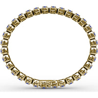 Cushion Cut Sapphire and Diamond Halo Bracelet by Fana - 6.72 Carat Total Gemstone Weight