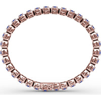 Cushion Cut Sapphire and Diamond Halo Bracelet by Fana - 6.72 Carat Total Gemstone Weight
