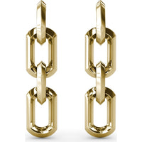Dainty Chain-Link Drop Earrings with Polished Openwork Links by Fana