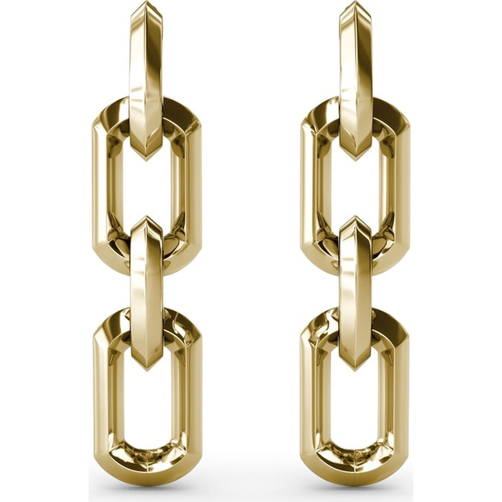 Dainty Chain-Link Drop Earrings with Polished Openwork Links by Fana