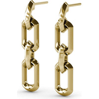 Dainty Chain-Link Drop Earrings with Polished Openwork Links by Fana