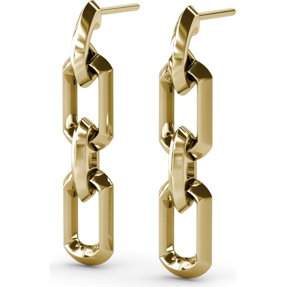Dainty Chain-Link Drop Earrings with Polished Openwork Links by Fana