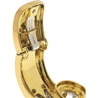 David Webb 18K Yellow Gold and Platinum Arabesque Cuff Bracelet with H/VS Diamonds - 3.00 Carats Total Diamond Weight