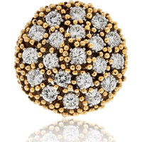 David Webb 18K Yellow Gold & Platinum Estate Diamond Textured Cocktail Ring - 4.00 Carats Total Diamond Weight