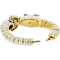 David Webb Platinum & 18K Yellow Gold Horse Bracelet with Diamonds & Ruby Eyes - 4.00 Carats Total Diamond Weight