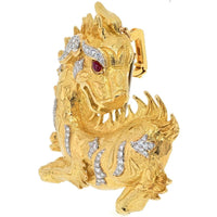 David Webb Platinum & 18K Yellow Gold Sculptural Brooch - 73.6 Grams