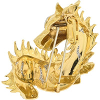 David Webb Platinum & 18K Yellow Gold Sculptural Brooch - 73.6 Grams