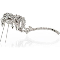 David Webb Platinum Diamond Flower Brooch - 28 Carats Total Diamond Weight, Signed Webb