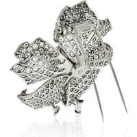 David Webb Platinum Diamond Flower Brooch with 285 Round Diamonds - 22 Carats Total Diamond Weight