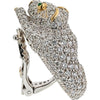 David Webb Platinum Panther 6.50 Total Carat Weight Diamond Earrings