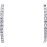 Dazzling 14K Gold Diamond Hoop Earrings - 1.00 Carat Total Diamond Weight