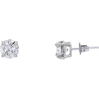 Dazzling 14K White Gold 1.82 Carat Total Weight Diamond Stud Earrings