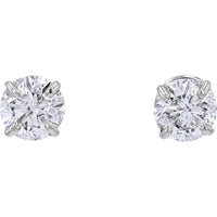 Dazzling 14K White Gold 1.82 Carat Total Weight Diamond Stud Earrings