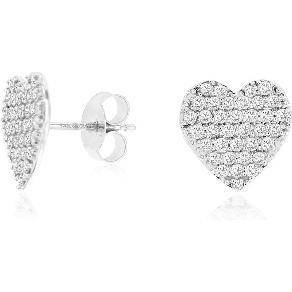 Dazzling 14K White Gold Diamond Earrings - 0.70 Carat Total Weight