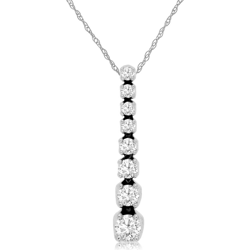 Dazzling 14K White Gold Diamond Pendant - 0.25 Carat