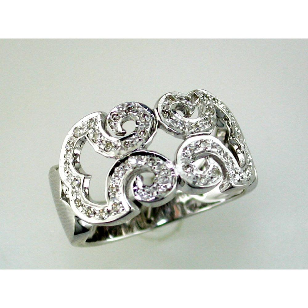 Dazzling 14K White Gold Diamond Ring - Exquisite Round-Cut Design