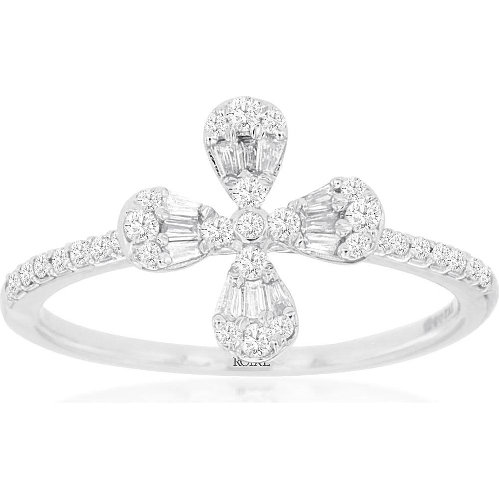 Dazzling 14K White Gold Diamond Ring - Timeless Elegance