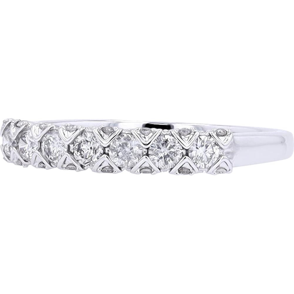 Dazzling 14K White Gold Diamond Ring with 0.5 Carat Total Weight