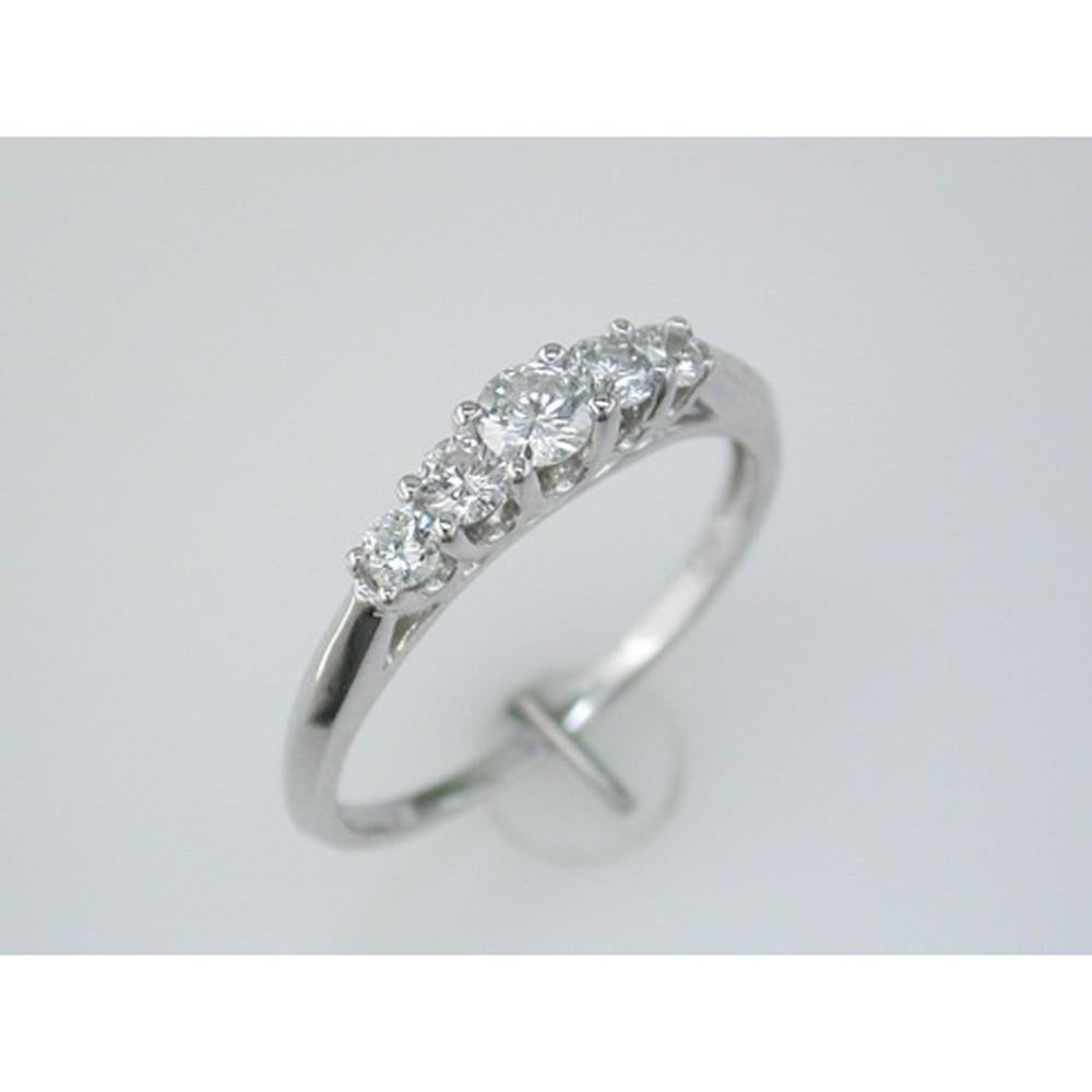 Dazzling 14K White Gold Diamond Wedding Band - 0.48 Carat Total Diamond Weight