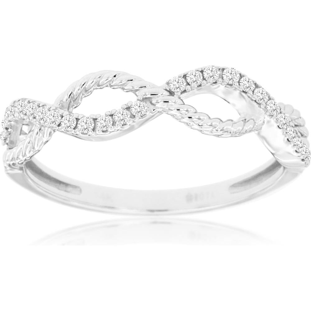 Dazzling 14K White Gold Diamond Wedding Band - Elegance Embodied