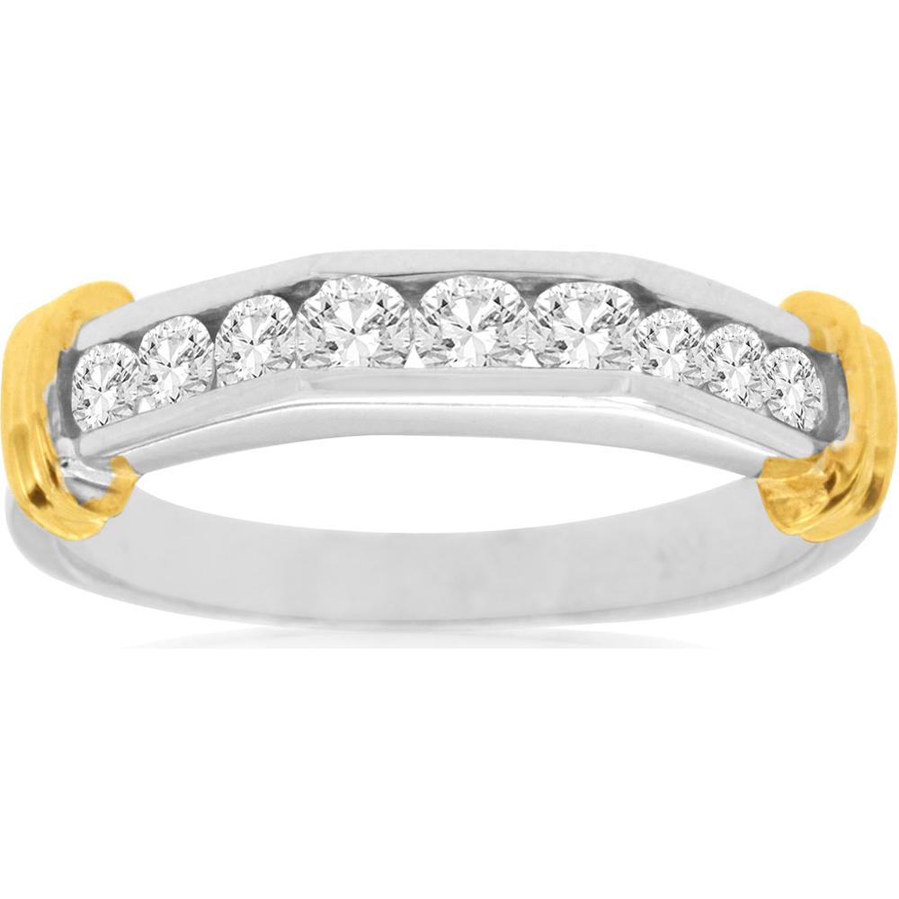 Dazzling 14K White Gold Diamond Wedding Ring