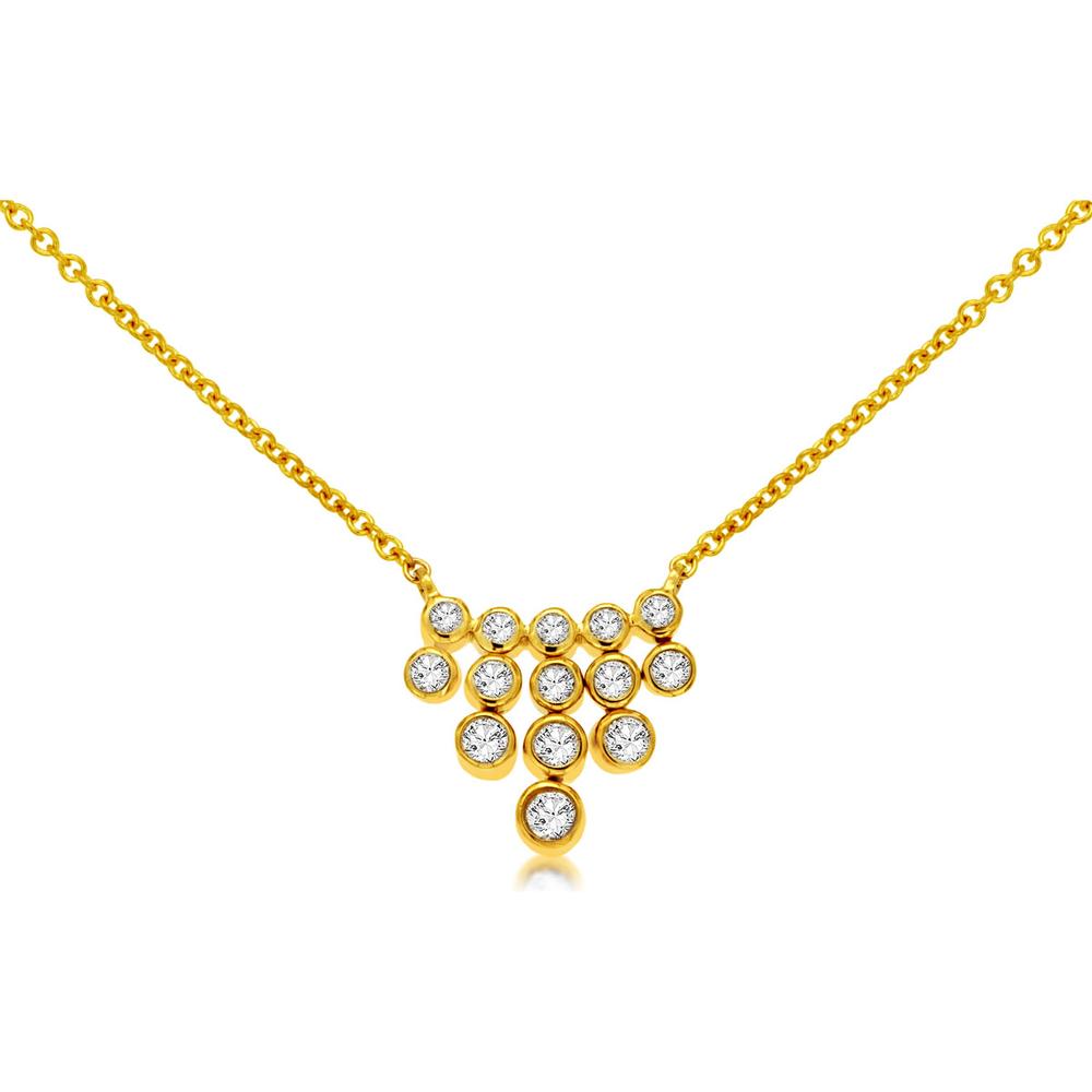 Dazzling 14K Yellow Gold Diamond Necklace - 0.26 Carat Total Diamond Weight
