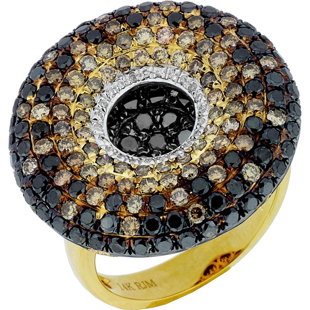 Dazzling 14K Yellow Gold Fancy Diamond Ring