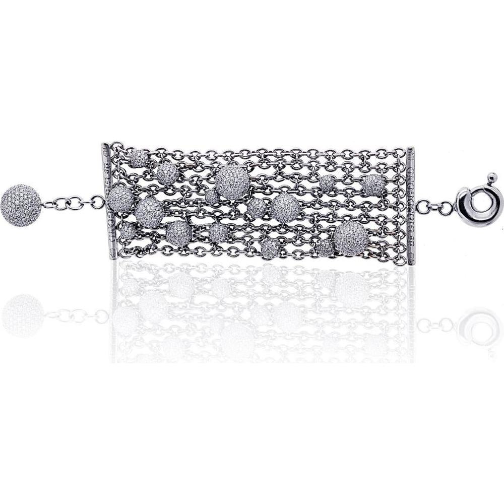 De Grisogono 18K Yellow Gold Boule Bracelet with Pave Diamonds - 35.93 Carats Total Diamond Weight