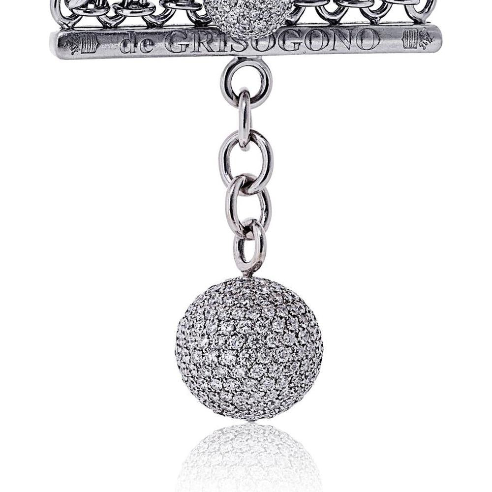 De Grisogono 18K Yellow Gold Boule Bracelet with Pave Diamonds - 35.93 Carats Total Diamond Weight