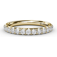 Deep V Profile Pavé Set Round Diamond Anniversary Band by Fana - 0.53 Carat Total Diamond Weight