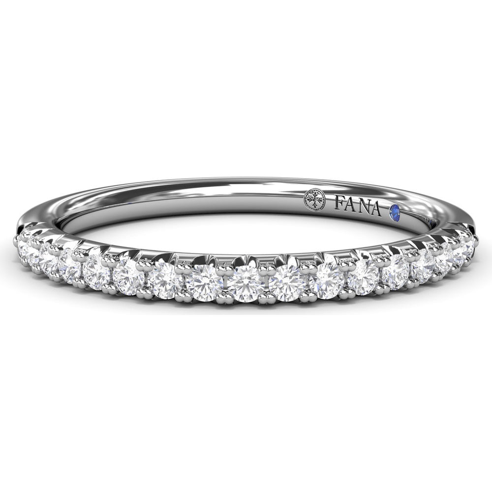 Delicate Pavé Round Diamond Wedding Band by Fana - 0.10 Carat Total Diamond Weight