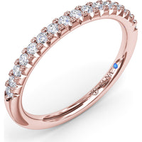 Delicate Pavé Round Diamond Wedding Band by Fana - 0.10 Carat Total Diamond Weight