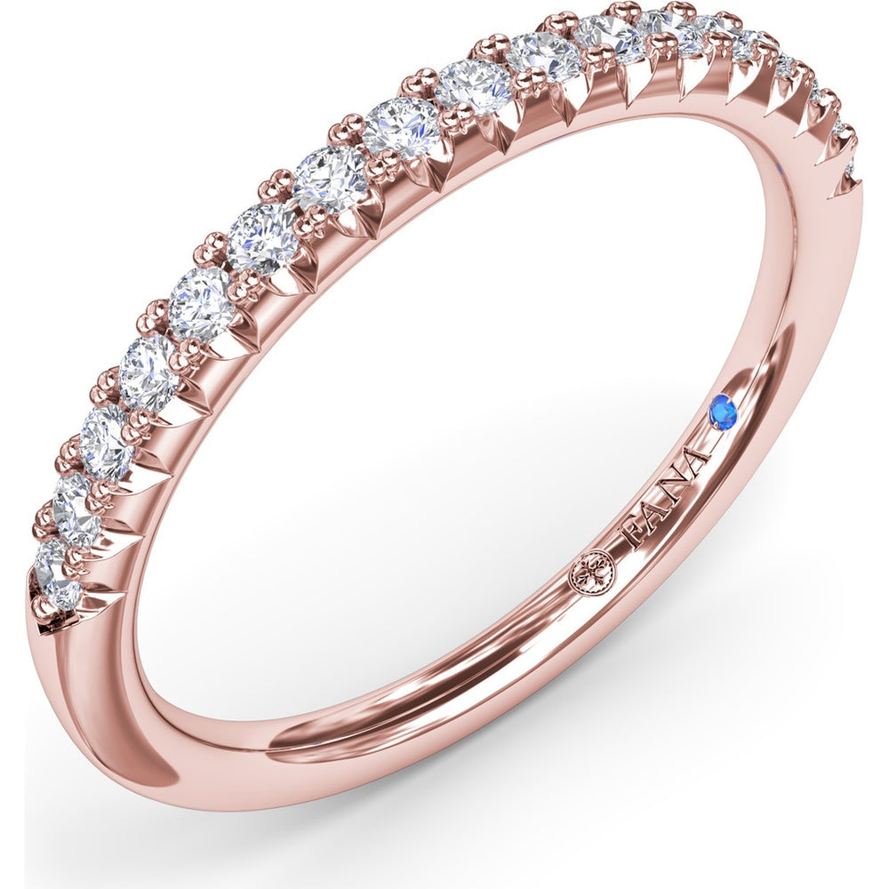 Delicate Pavé Round Diamond Wedding Band by Fana - 0.10 Carat Total Diamond Weight