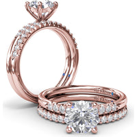 Delicate Pavé Round Diamond Wedding Band by Fana - 0.10 Carat Total Diamond Weight