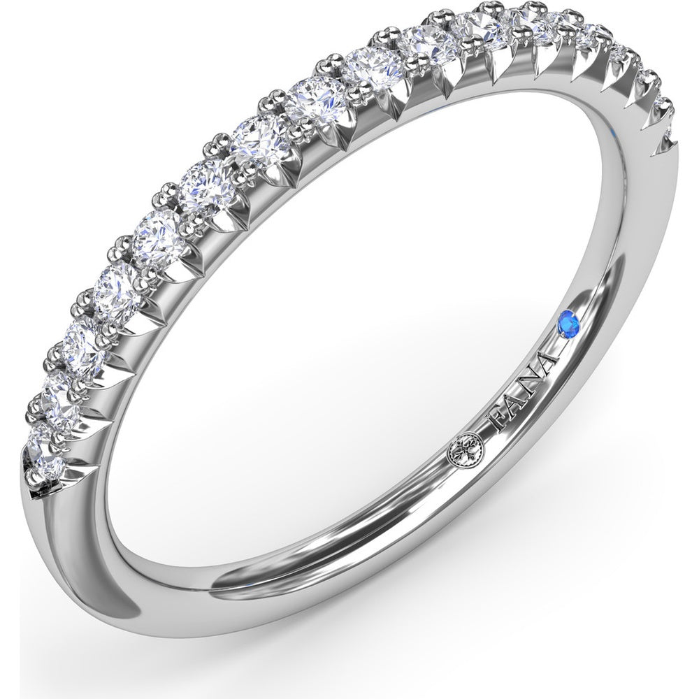 Delicate Pavé Round Diamond Wedding Band by Fana - 0.10 Carat Total Diamond Weight