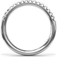 Delicate Pavé Round Diamond Wedding Band by Fana - 0.10 Carat Total Diamond Weight