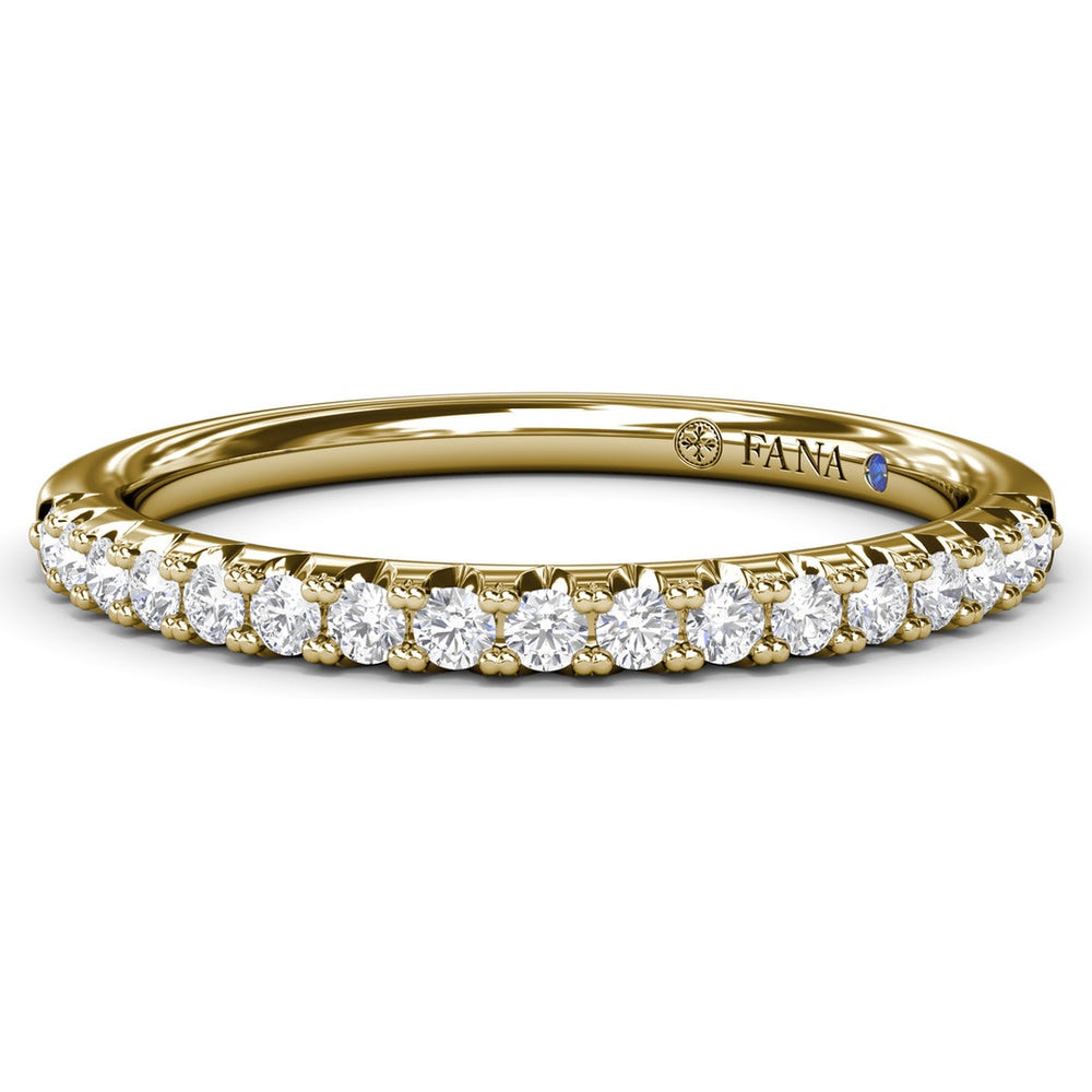 Delicate Pavé Round Diamond Wedding Band by Fana - 0.10 Carat Total Diamond Weight