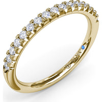 Delicate Pavé Round Diamond Wedding Band by Fana - 0.10 Carat Total Diamond Weight