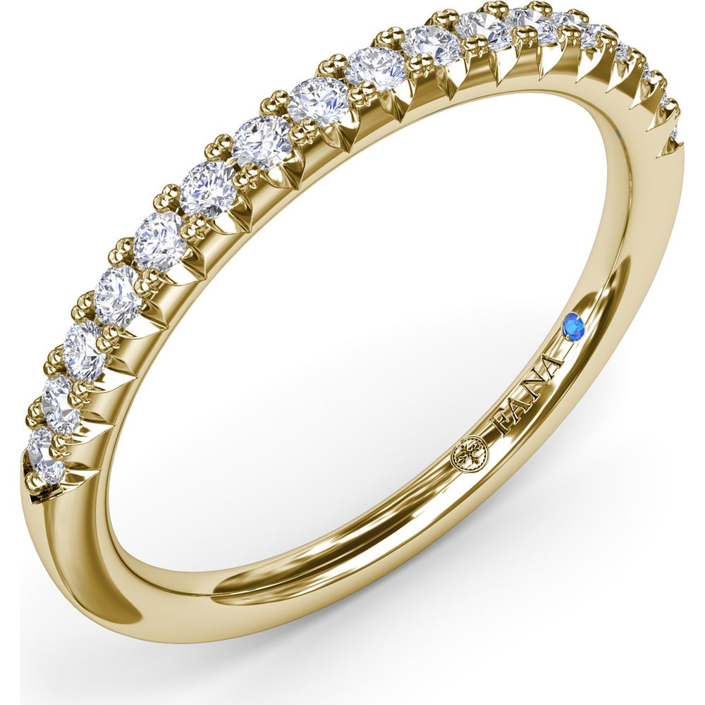 Delicate Pavé Round Diamond Wedding Band by Fana - 0.10 Carat Total Diamond Weight