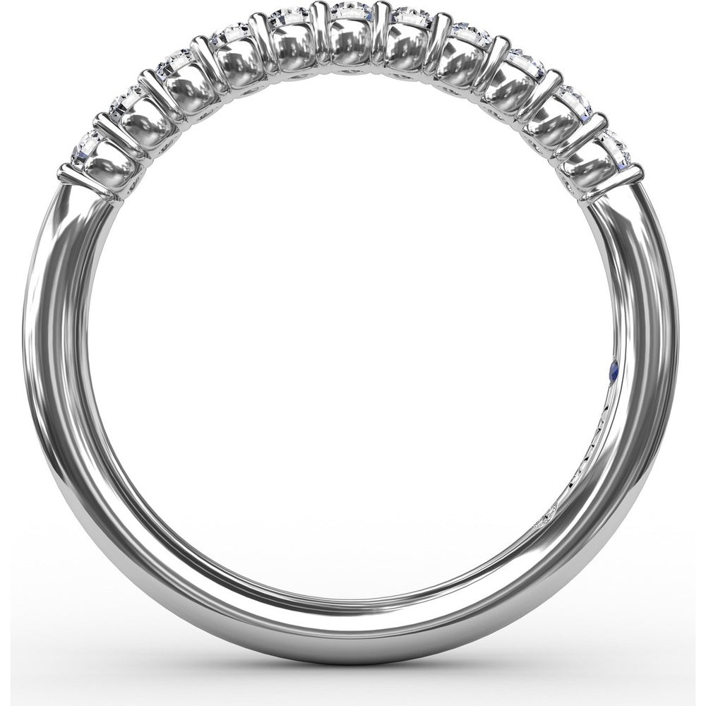 Delicate Shared-Prong Anniversary Band with Round Diamonds by Fana - 0.28 Carat Total Diamond Weight
