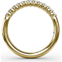 Delicate Shared-Prong Anniversary Band with Round Diamonds by Fana - 0.28 Carat Total Diamond Weight