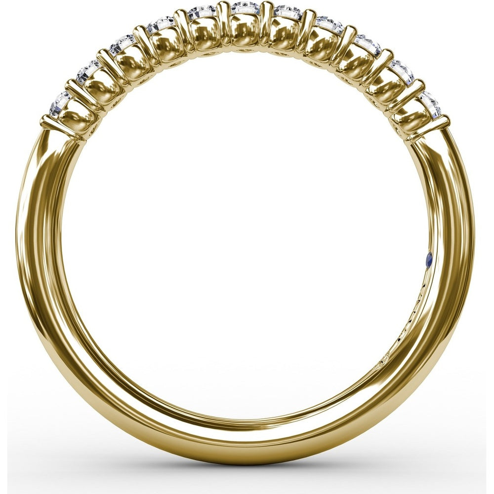 Delicate Shared-Prong Anniversary Band with Round Diamonds by Fana - 0.28 Carat Total Diamond Weight