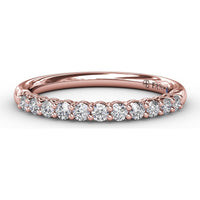 Delicate Shared-Prong Anniversary Band with Round Diamonds by Fana - 0.28 Carat Total Diamond Weight