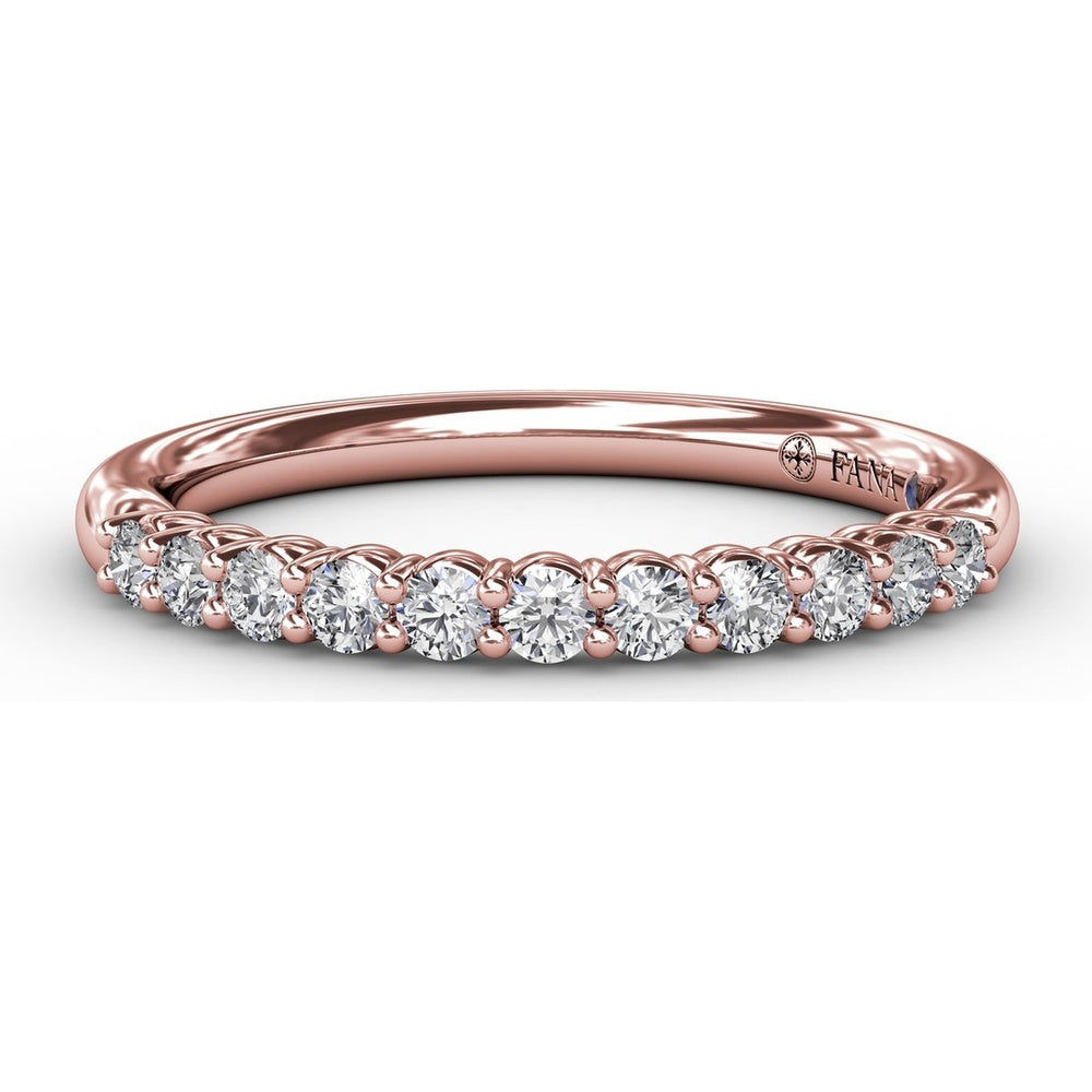 Delicate Shared-Prong Anniversary Band with Round Diamonds by Fana - 0.28 Carat Total Diamond Weight
