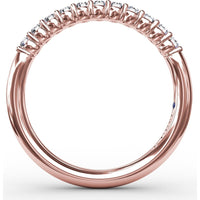 Delicate Shared-Prong Anniversary Band with Round Diamonds by Fana - 0.28 Carat Total Diamond Weight