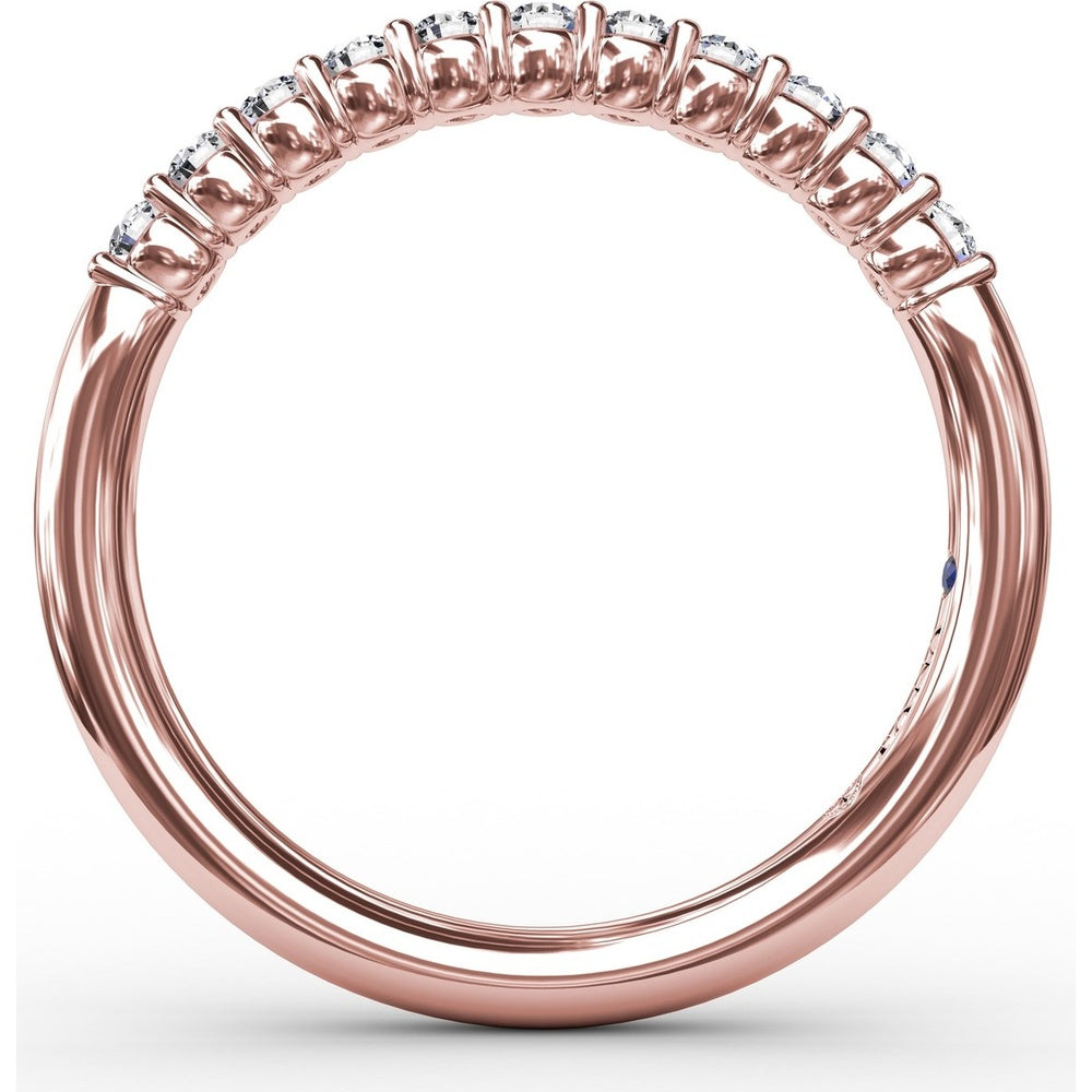 Delicate Shared-Prong Anniversary Band with Round Diamonds by Fana - 0.28 Carat Total Diamond Weight